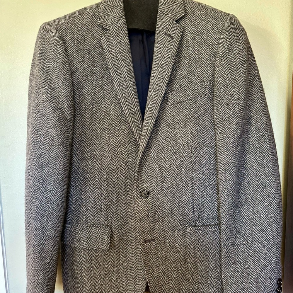 J. Crew “Ludlow” Gray Herringbone Sport Coat